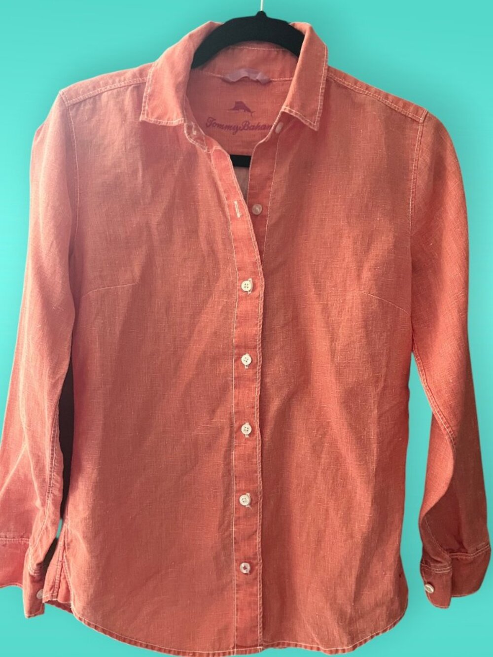 Tommy Bahama Linen Women Button Up Top XXS